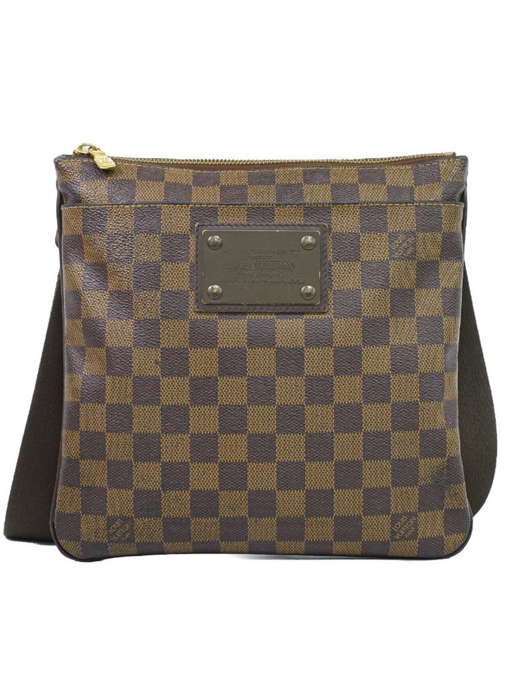 Louis Vuitton LV Pochette Pratt Brooklyn Damier Ebene Shoulder Bag Brown